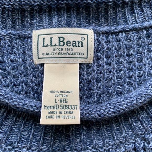 Men Llbean Organic Cotton Rollneck Crew 